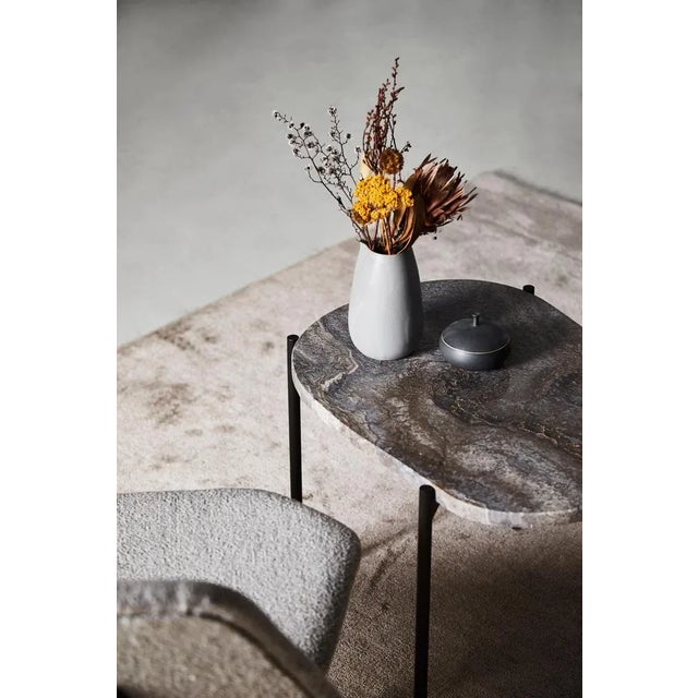 Not Yet Made - Made To Order Grey Melange La Terra Medium Occasional Table by Agnes Morguet For Sale - Image 5 of 8