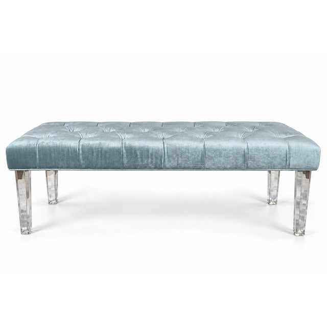 Glamorous Tufted Bench by Artefac For Sale - Image 6 of 6