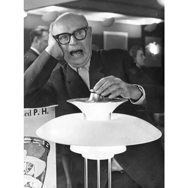 Poul Henningsen 'Ph 80' Floor Lamp for Louis Poulsen in Black and White For Sale - Image 10 of 11