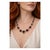 Bochic “Capri” Vintage Natural Ruby, White Topaz & Peridot Necklace Set in 18K Gold & Silver Length: 18 inches Gemstone...