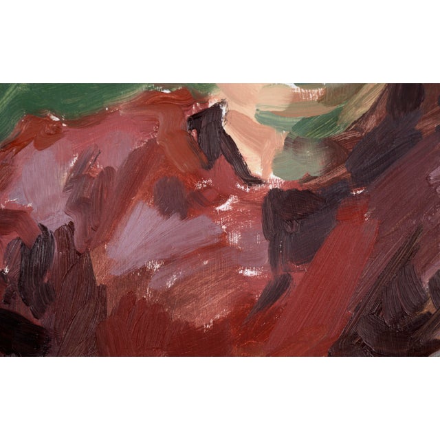 Paper Portrait of a Woman in Red - Bay Area Figurative School Abstract Expressionist by Heather Speck For Sale - Image 7 of 8
