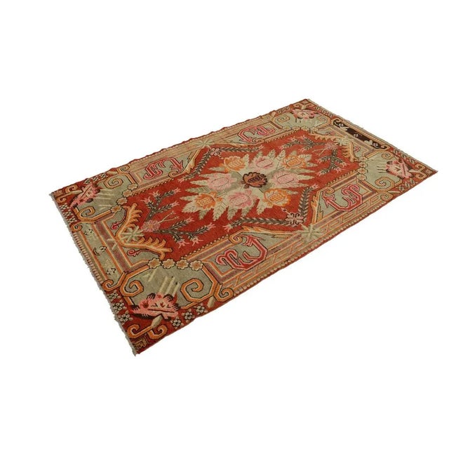 Hand Knotted Khotan Samarkand Rug, 1920s For Sale - Image 3 of 11