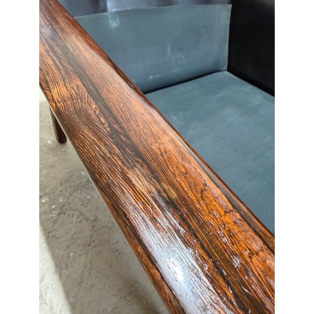 1960s Mid Century Bröderna Andersson Swedish Rosewood and Black Leather Lounge Chair For Sale - Image 12 of 12