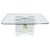 All Glass Dining Table With Brass Plated Connector Attributed to the Pace Collection For Sale