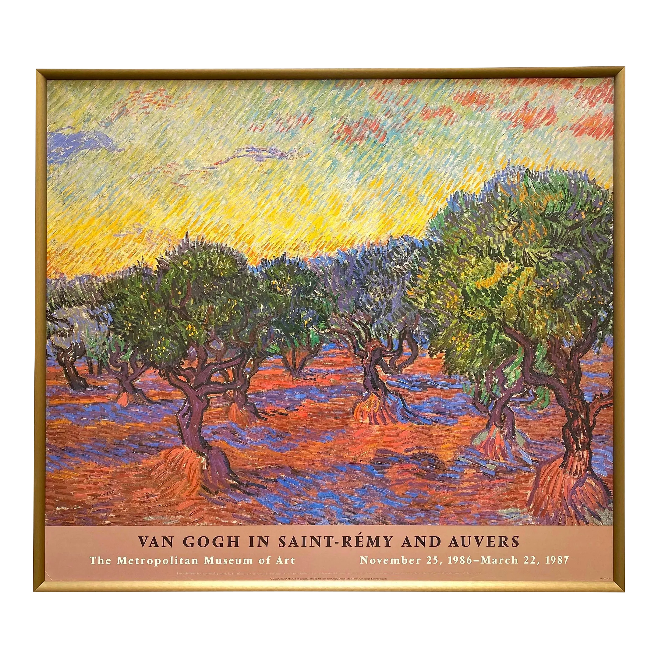 Vincent Van Gogh Vintage 1986 Postimpressionist Lithograph Print