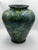 Green Original Hand Painted, Hand Glazed and Enameled Vase by Monique Nichols For Sale - Image 8 of 12
