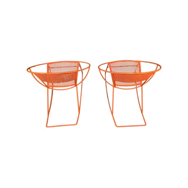 Mid-Century Modern 1960s Mid Century Modern Orange Rocking Chairs - Set of 2 For Sale - Image 3 of 9