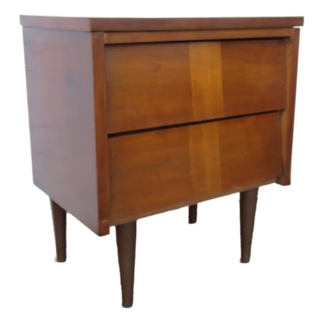 Mid Century Modern Inlay Nightstand Side End Bedside Table 6265 For Sale