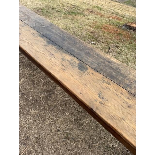 18th Century Long French Country Solid Oak Farm Dining Table For Sale - Image 15 of 17