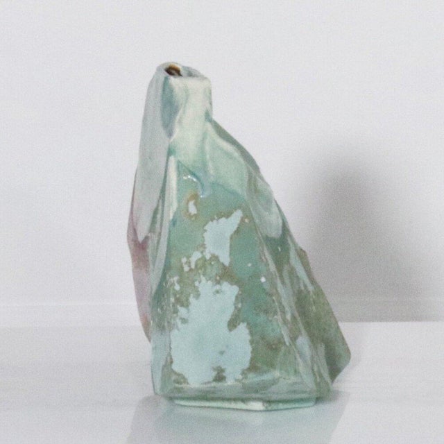 Tony Evans Sculptural Raku Pottery Vase - 80's For Sale - Image 10 of 12