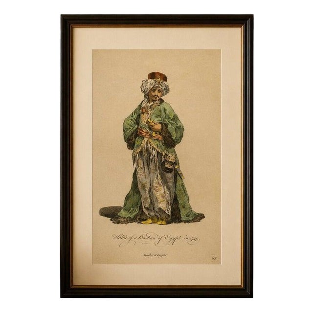 European School Artist, Habit of a Bashaw of Egypt, 1749, Engraving For Sale