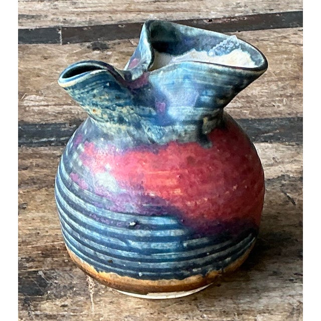 Vintage Original Studio Pottery Vase For Sale - Image 11 of 12