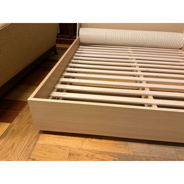 California King Bespoke Natural Oak Wood Platform Bed Frame For Sale - Image 9 of 12