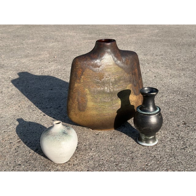 Studio Ceramic Spherical Vase by Elisabeth Grosser, Germany, 1980s For Sale - Image 15 of 16