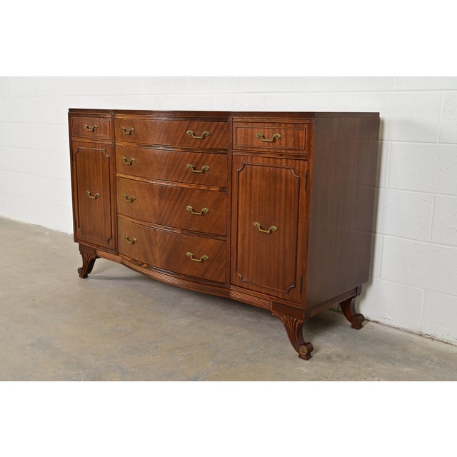 A gorgeous French Regency Louis XVI style sideboard, buffet, credenza, or bar cabinet By R-Way Furniture Co. USA, Circa...