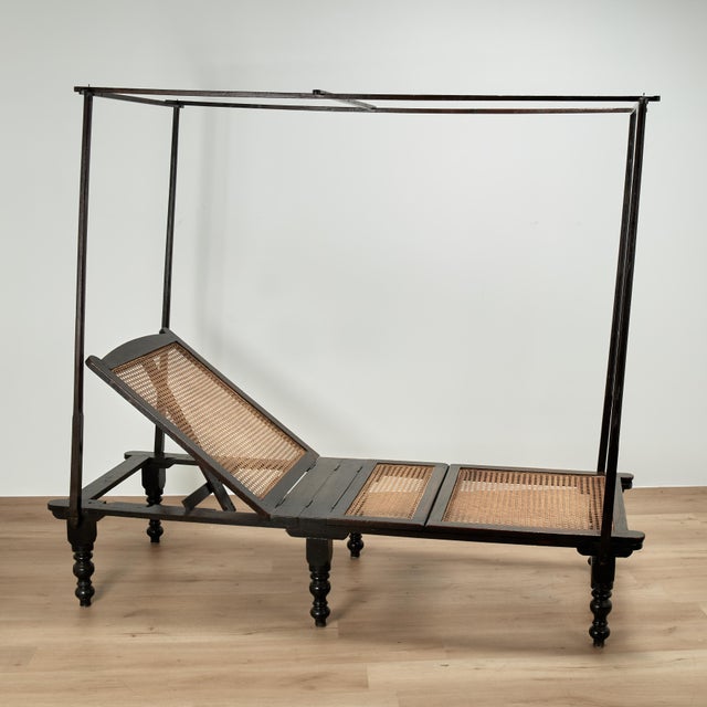 Antique British Colonial Caned Day Bed For Sale - Image 10 of 18