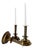 Vintage Barley Twist Brass Candlesticks, 1920s, Set of 3 For Sale