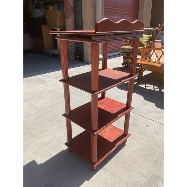 1990s Traditional Mahogany Adjustable Lectern With Shelving For Sale - Image 10 of 12