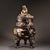 Traditional Late 20th Century Gilt Bronze Censer With Laughing Buddha and Guardian Lion Finial For Sale - Image 3 of 10