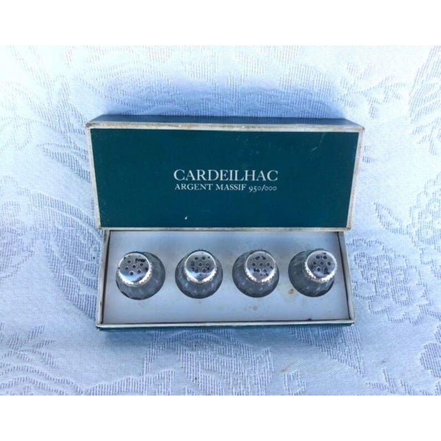 Vintage Crystal Salt and Pepper Cellars from Christofle, 1960s, Set of 4 For Sale - Image 9 of 10