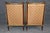 French Pair Louis XVI Style Carved With Gilt Accent Wing Back Bergère Chairs For Sale - Image 3 of 15