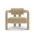 Double Arch Armchair in Beige Chenille from Insidherland For Sale - Image 4 of 10