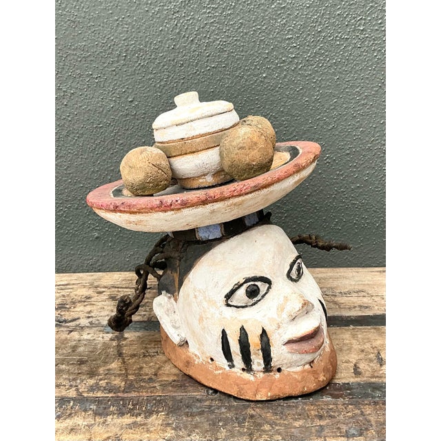 Mid 20th Century Vintage Hand Carved Bust of Man For Sale - Image 5 of 12