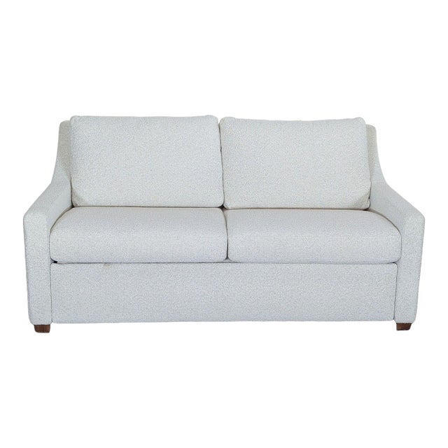 American Leather Perry Modern Sleeper Sofa With Fold-Out Bed - Light Fabric For Sale
