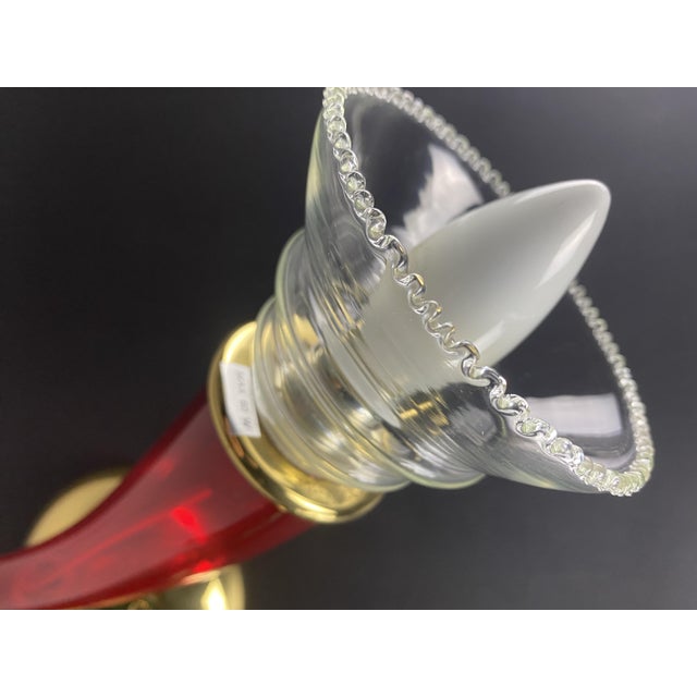 Ducale Hand Blown Red and Green Murano Glass Sconce by VeArt, 1970 For Sale - Image 13 of 17