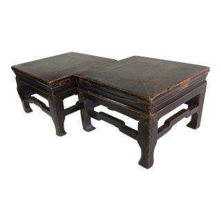 Mid 19th Century Pair of Antique Chinese Foot Stools For Sale