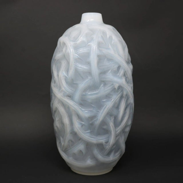 Rene Lalique Opalescent Glass 'Ronces' Vase For Sale - Image 4 of 12