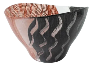 Tonga Glass Bowl by Monica Backström for Kosta Boda, 1980s