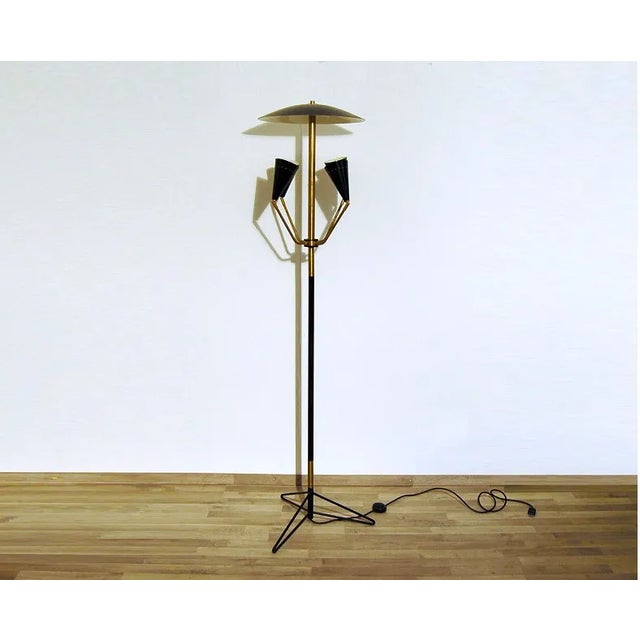 Metal 1960s Black Articulating Floor Lamp For Sale - Image 7 of 7
