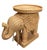 Hollywood Regency Vintage Natural Wicker and Rattan Elephant Accent Side Table With Tray Top For Sale - Image 3 of 12