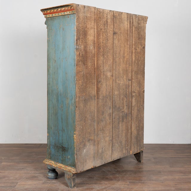 Early 19th-Century Hungarian Hand-Painted Pine Two-Door Armoire For Sale - Image 13 of 13