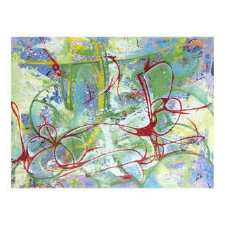 Mirtha Moreno Oil on Canvas Titled: Red Ribbon 2016 For Sale