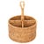 Artifacts Rattan Round 4 section Caddy/Cutlery Holder in Honey Brown For Sale - Image 4 of 9