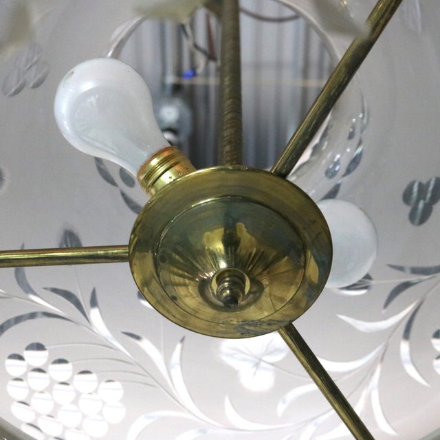 Antique Argand Sinumbra Solar Hanging Light with Cut Back Tam O’ Shanter Shade For Sale - Image 6 of 8