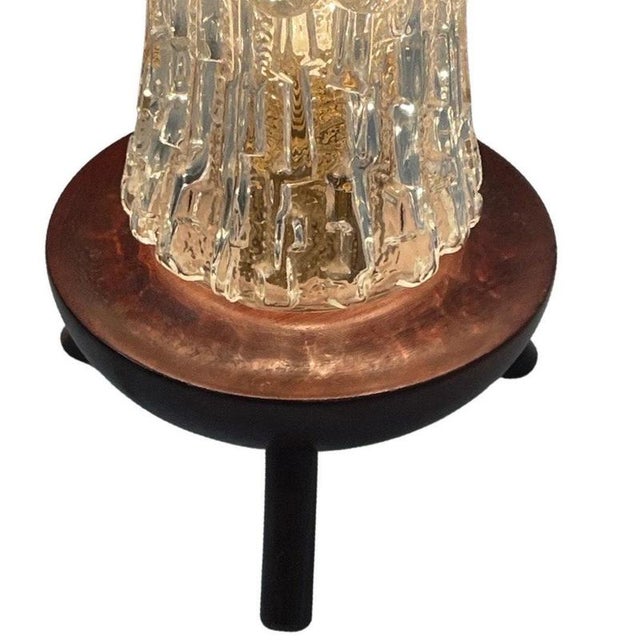 Mid 20th Century Mid Century Modern Table Lamp with Teak Base and Glass Shade, 1950s For Sale - Image 5 of 8