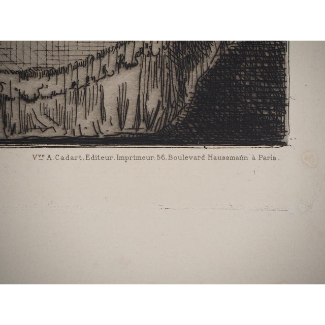 Paper François Nicolas Chifflart, Frontispiece Strong Waters, Original Etching For Sale - Image 7 of 8