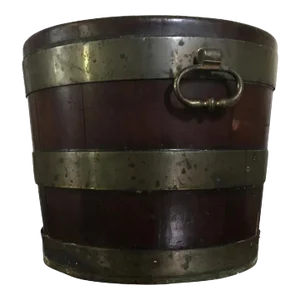 1780 George III Mahogany Brass Bound Peat Bucket