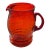 Mid 20th Century Art Deco Tangerine Glass Pitcher For Sale