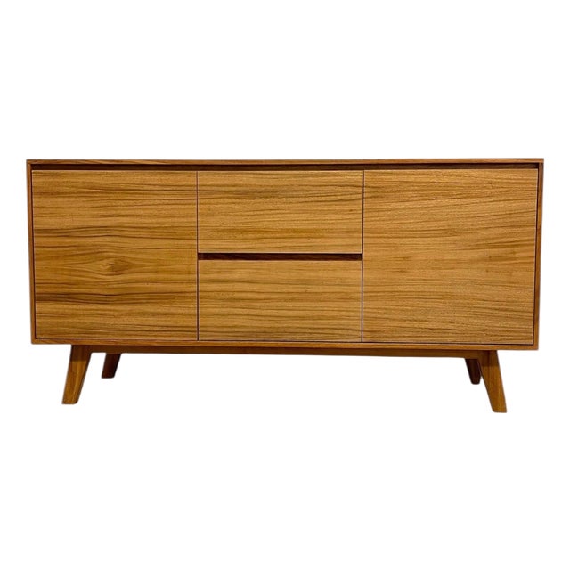 Mid Century Modern Style Credenza 2 Door 2 Drawer Tv Cabinet. For Sale