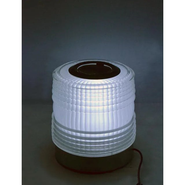 Metal Fresnel Glass Table Lamp, 1970s For Sale - Image 7 of 7