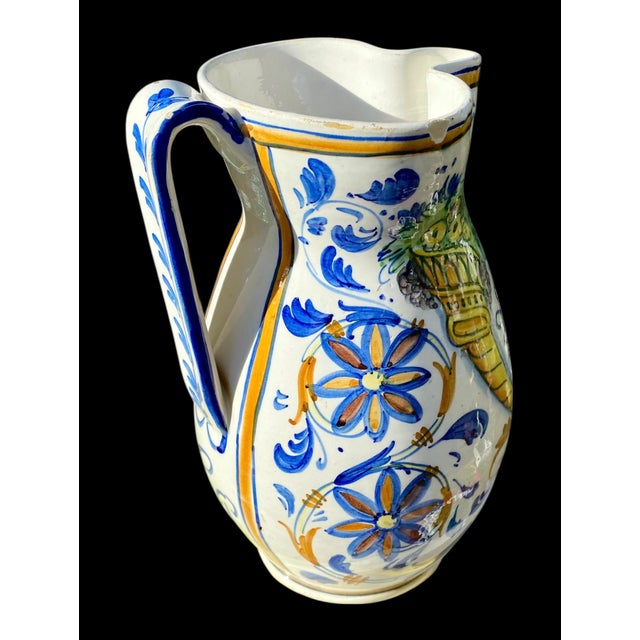 An Antique Italian Glazed Pottery Jug From the Montelupo Fiorentino Factory For Sale - Image 10 of 18
