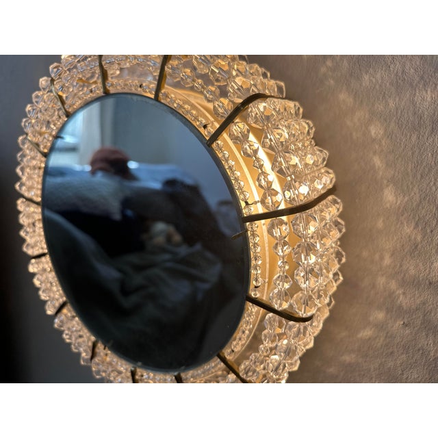 Illuminated Brass Mirror attributed to Emil Stejnar for Rupert Nikoll, Austria, 1950s For Sale - Image 18 of 18