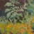 Green Backyard Rocker by Jeff Slemons | Gouache on illustration board Garden scene with chair and flowers. For Sale - Image 8 of 10