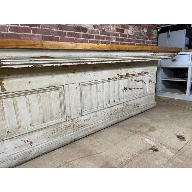Wood Mid 19th Century Antique Pine Eastern Shore Store Counter For Sale - Image 7 of 11