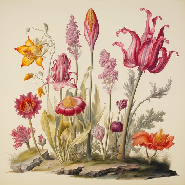 English Antique Botanical Garden Study - Natural History Fine Art Print For Sale - Image 3 of 4