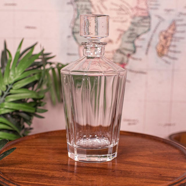 English Vintage Brandy Decanter, English, Glass, Spirit Bottle, Art Deco, Mid Century For Sale - Image 3 of 10